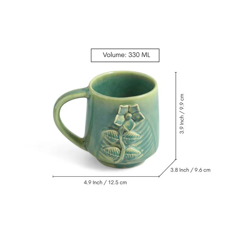 Sage Ceramic Coffee Mug (330 mL Each) - Set Of Four media 8