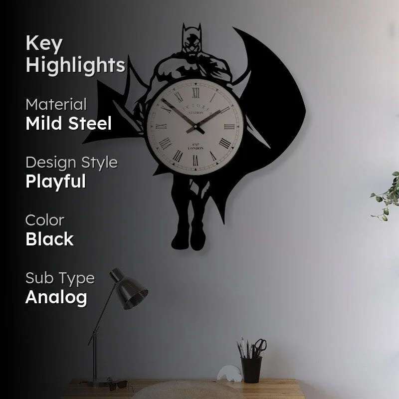 Darkcrest Steel Analog Wall Clock - Black media 2