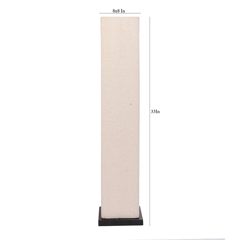 Ruya Wooden Tower Floor Lamp With Jute Shade - White media 5