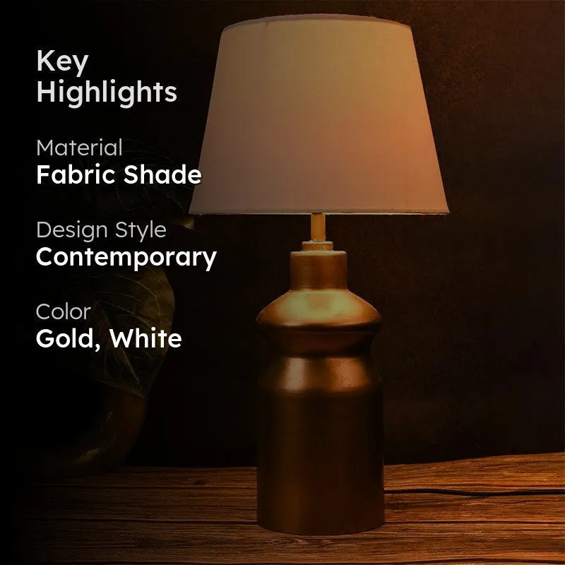 Astoria Fabric Table Lamp - Gold,White media 2