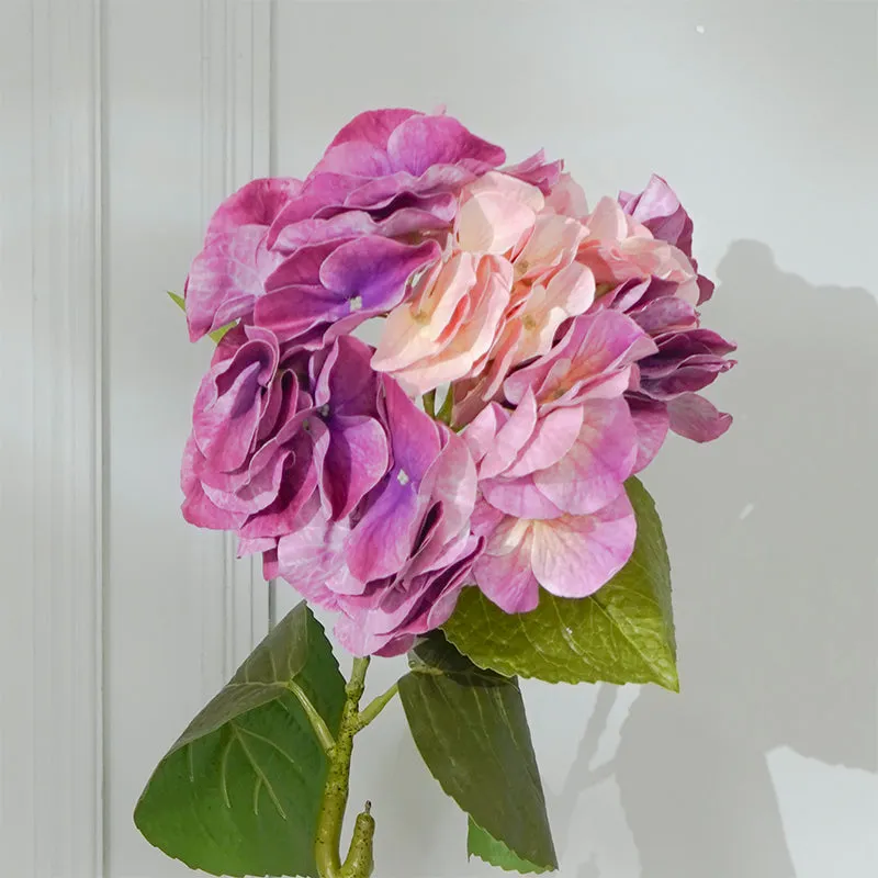 Faux Autumn Hydrangea Flower Stick (Maroon) - 25 CM media 4