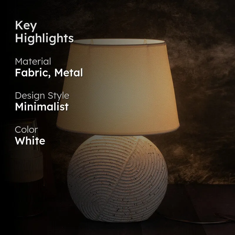 AarviDecor Gideon Accent Ceramic Table Lamp - White media 2