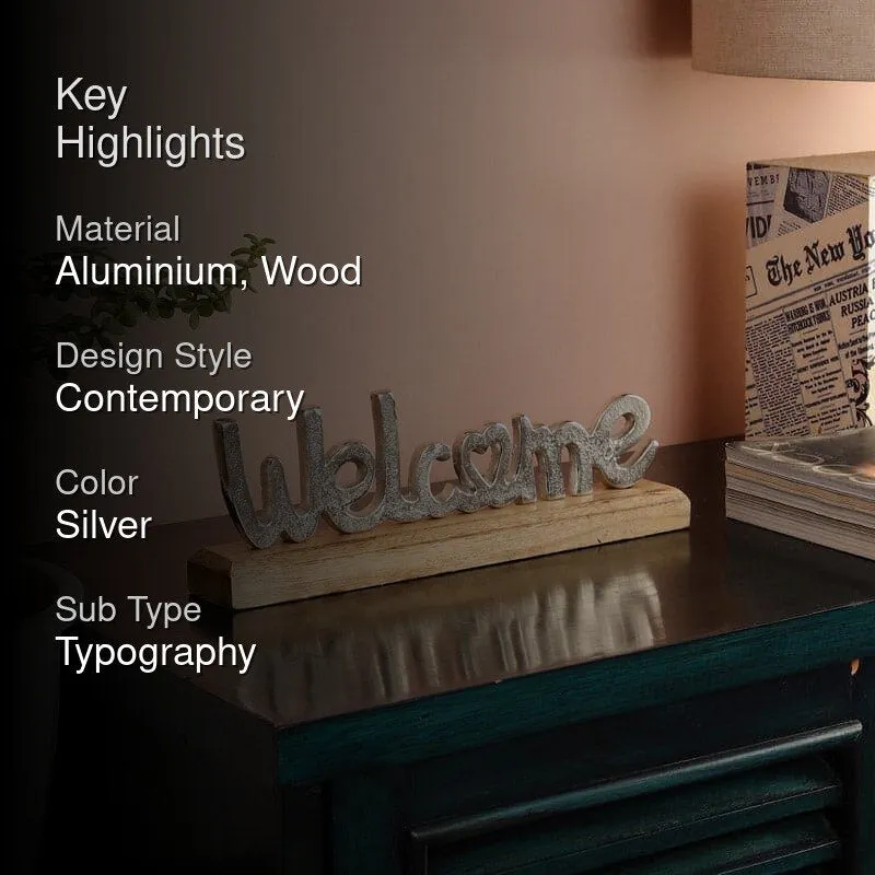 Warm Welcome Typography Showpiece - Silver media 2