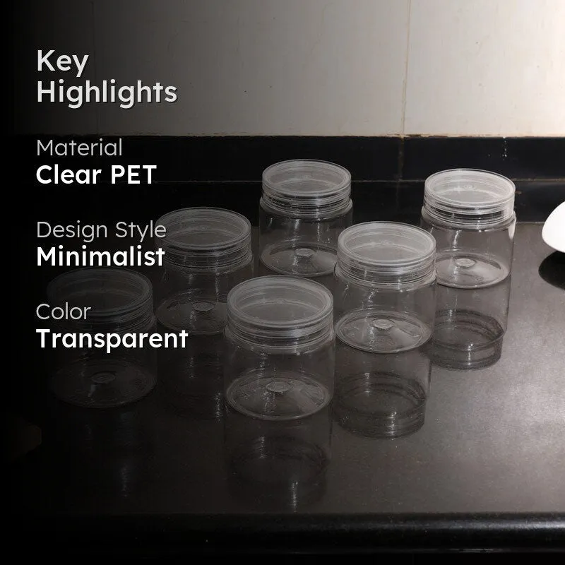 Lucent Transperant Clear PET Container - Set Of Six media 2