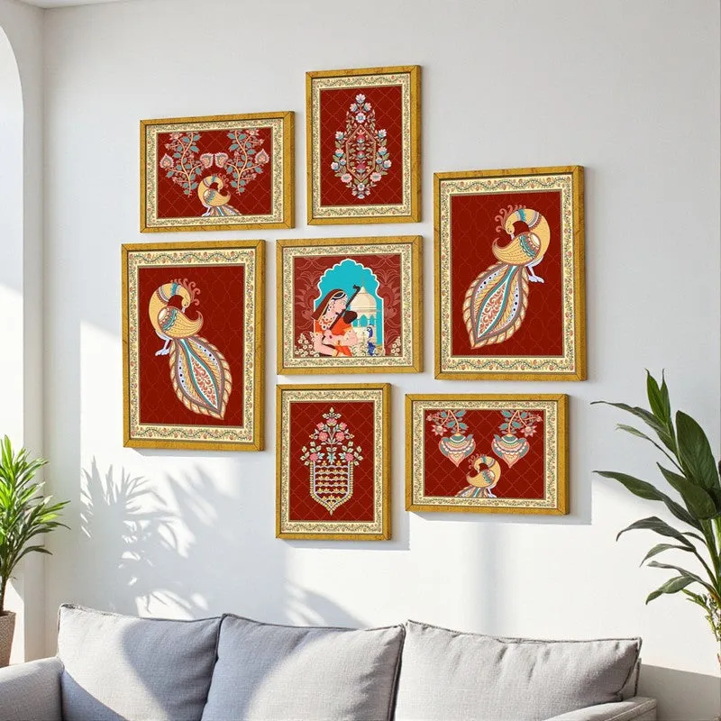 Raasika Heritage Wall Art - Set Of Seven media 1