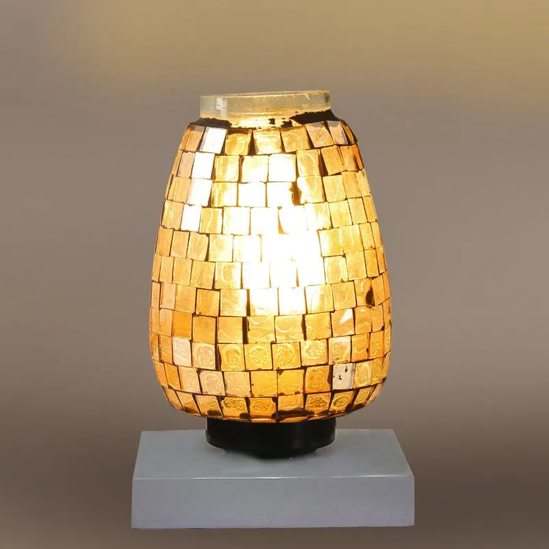 Crysteeva Mosaic Glass Table Lamp With Wooden Base media 7