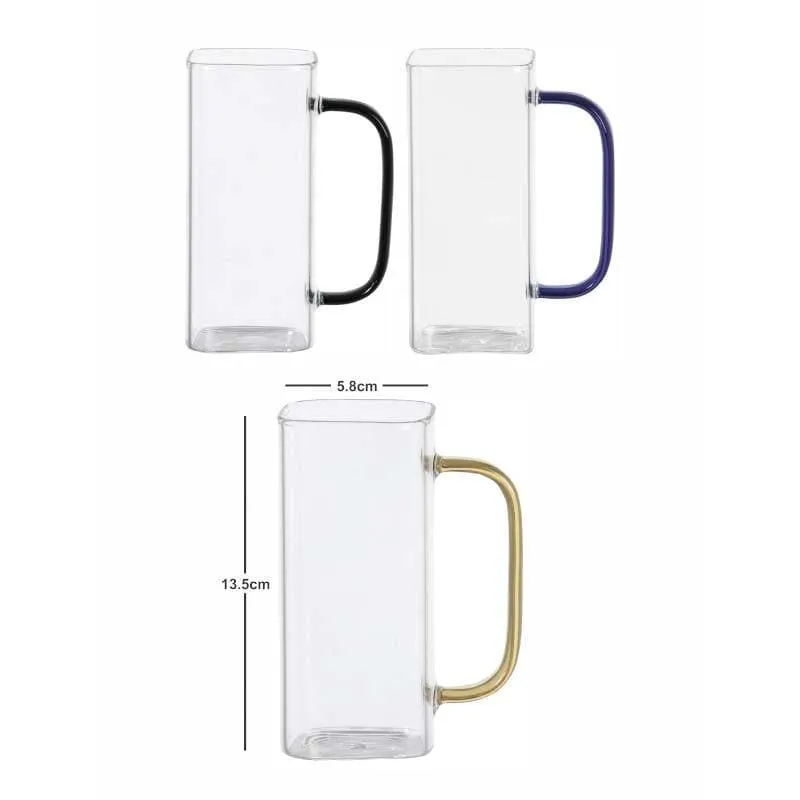 Puritax Glass Coffee Mug (400 mL Each) - Set of Three media 5