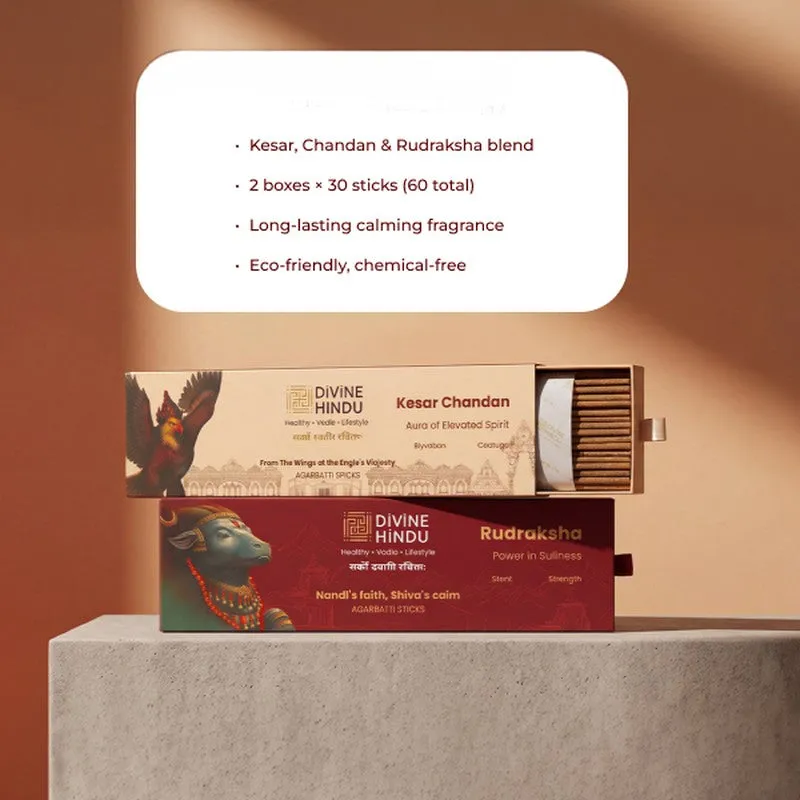 Kesar Chandan & Rudraksha Incense Sticks media 6