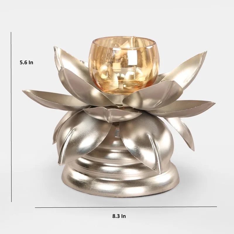 Bloomaura Metal & Glass Tealight Candle Holders media 7