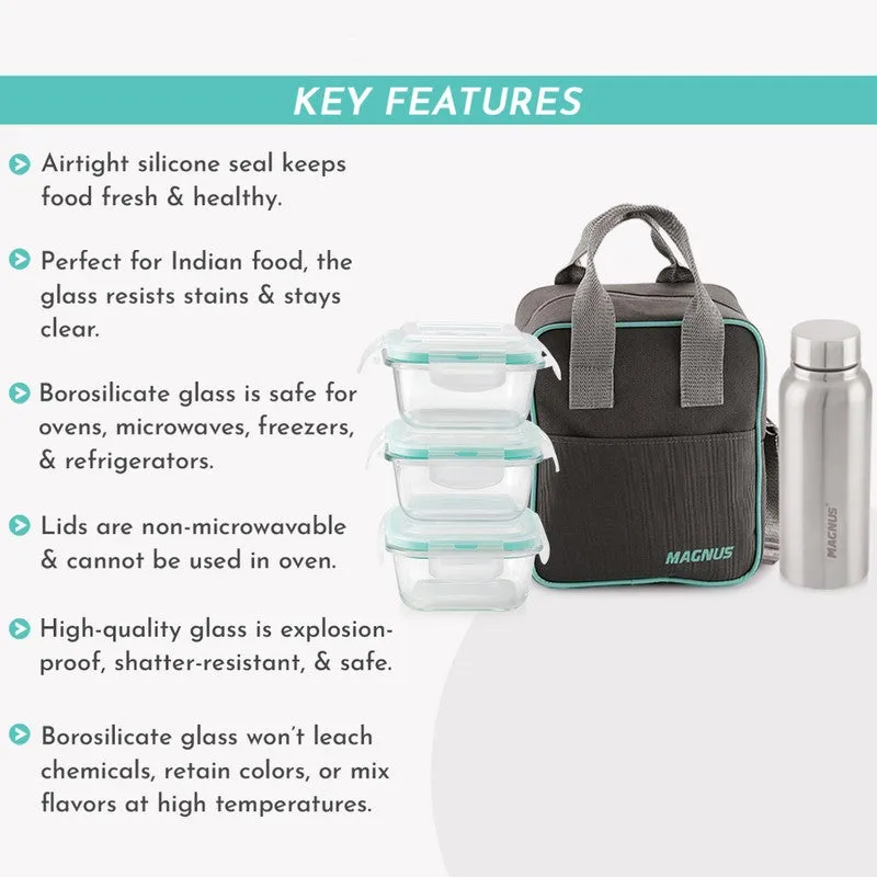 Elyra Lunch Box with Bottle & Lunch Bag - Five Piece Set media 7