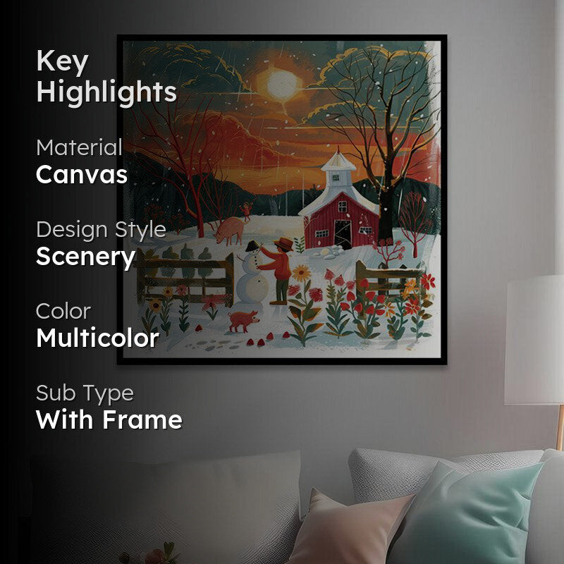 Frosty Christmas Night Wall Painting media 2