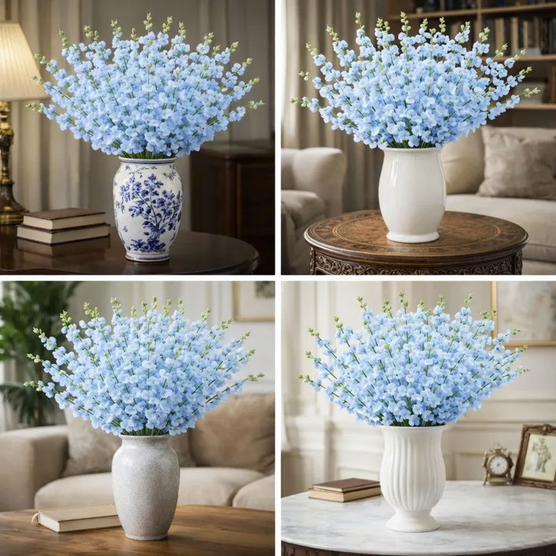Lysara Artificial Flower (Blue) - Set Of Four media 3