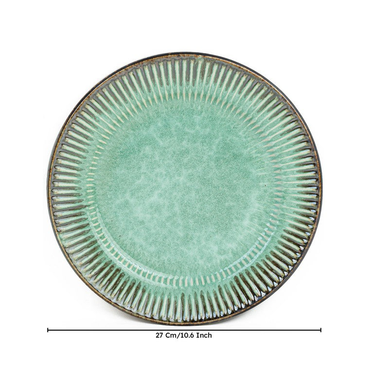Rustic Green Ceramic Dinner Set - 18 Piece Set media 8