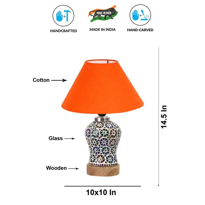 Solvra Wooden Table Lamp - Multicolor media 7