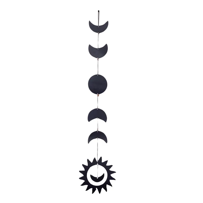 Buddha with Planetary Phases Iron Wall Accent - Set Of Two media 5