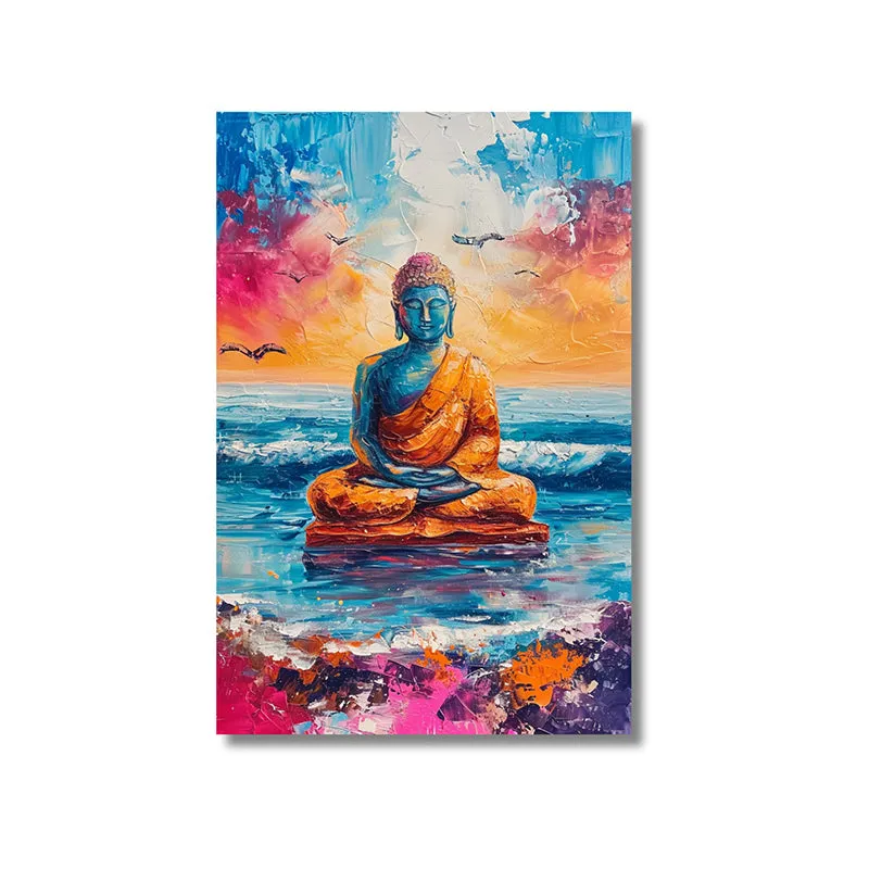 Colors Of Buddha Canvas Wall Painting media 3
