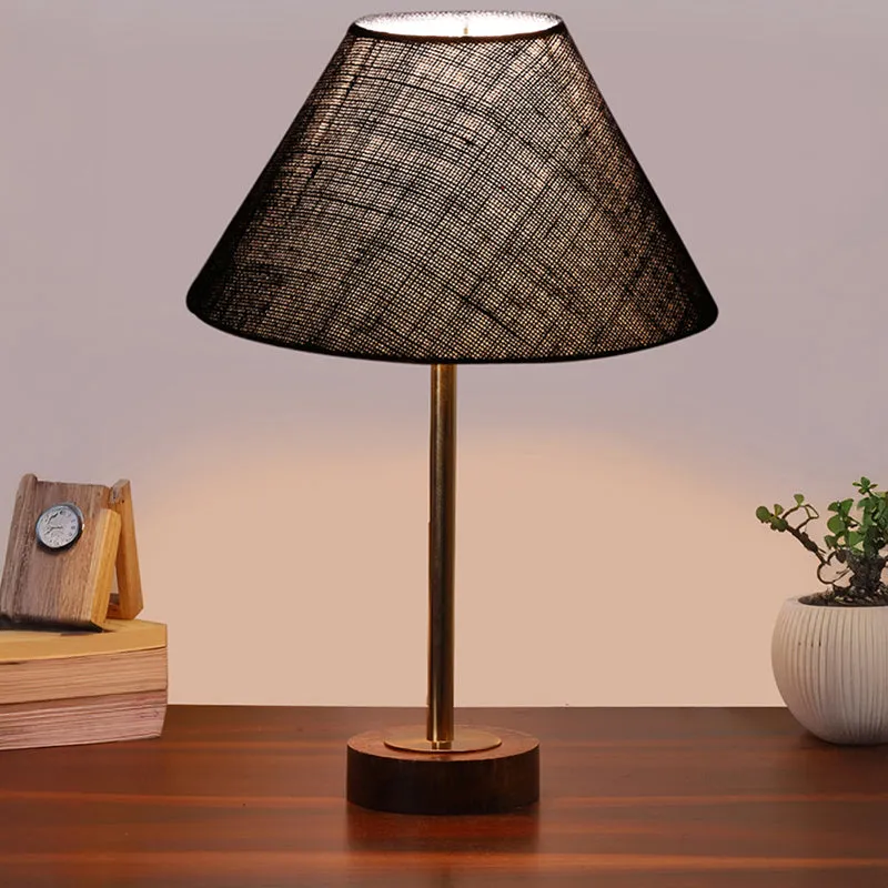 Sienna II Rodin Wooden Table Lamp - Blue,Gold,Brown media 2