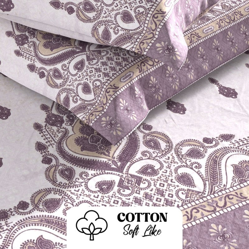 Zevric Bedsheet (Purple) - 115 GSM media 5