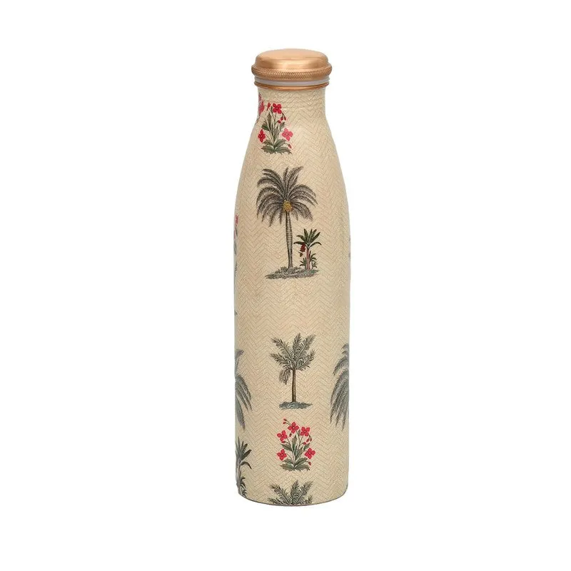 Chevron Palms Copper Bottle - 950 mL media 5