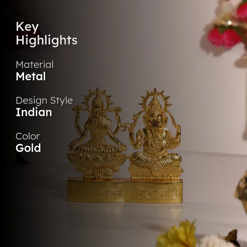 Triyana Golden Lakshmi Ganesh Idols & Sets media 2