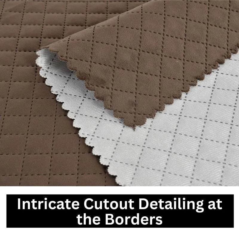 Osric Velvet Quilted Placemat (Brown) - Set Of Six media 5