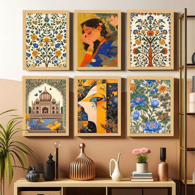 Manjula Floral Wall Art - Set Of Six media 3