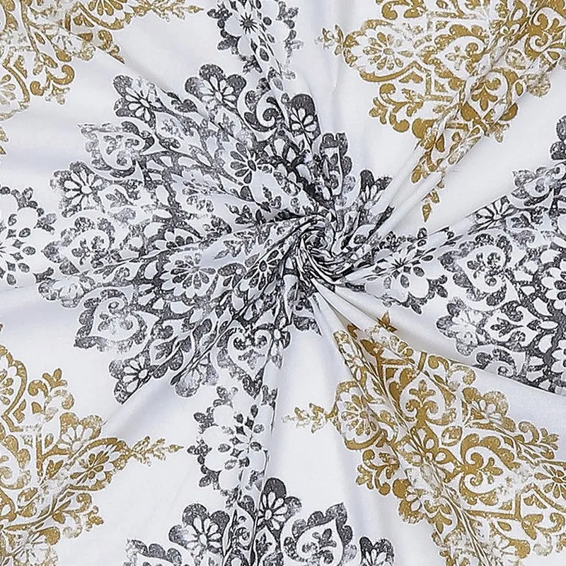 Monte Carlo Dio Mandala Cotton Bedsheet (Black,Yellow) - 104 TC media 9