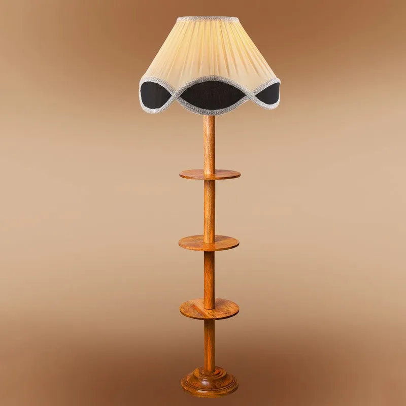 FloraPrism Wooden Floor Lamp - White & Black media 6