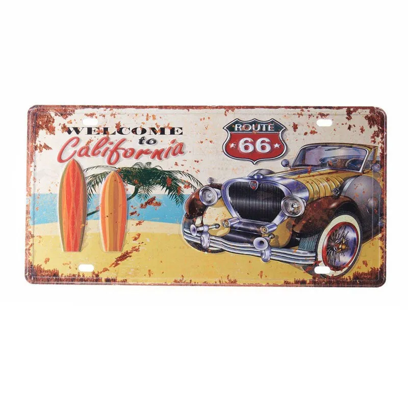 Welcome To California Sign Plate Metal Wall Accent media 6