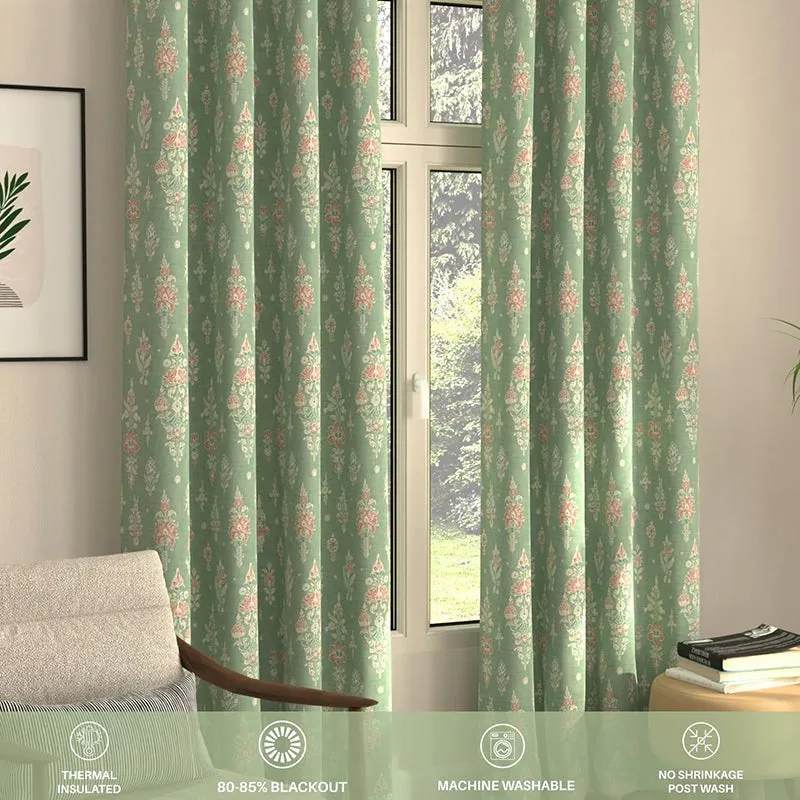 Urban Space Imperial Curtain (Sage Green) - Set Of Two media 4