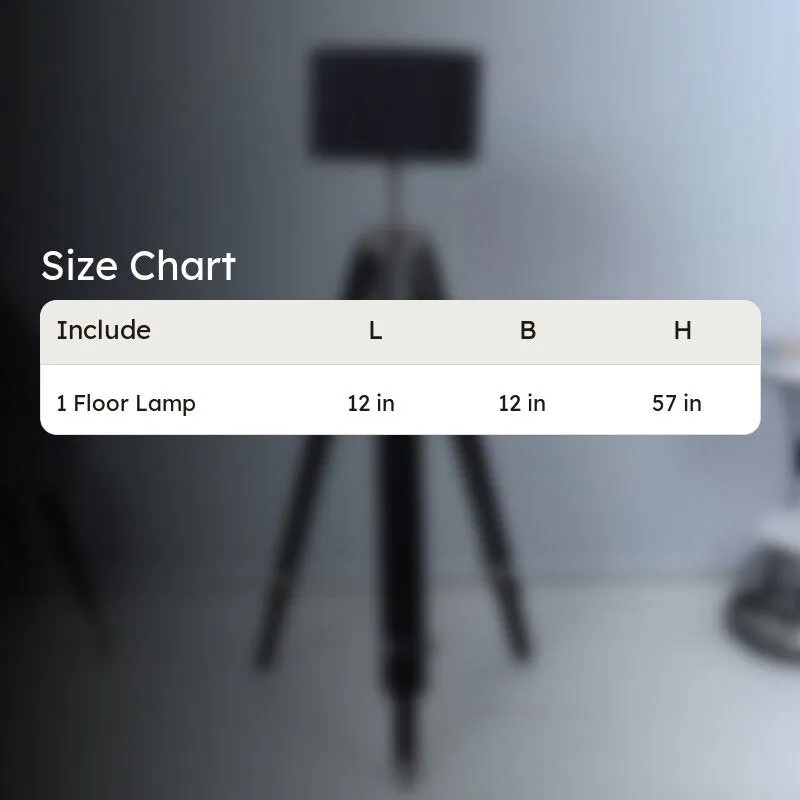 Lucciola Solid Tripod Floor Lamp - Black media 5