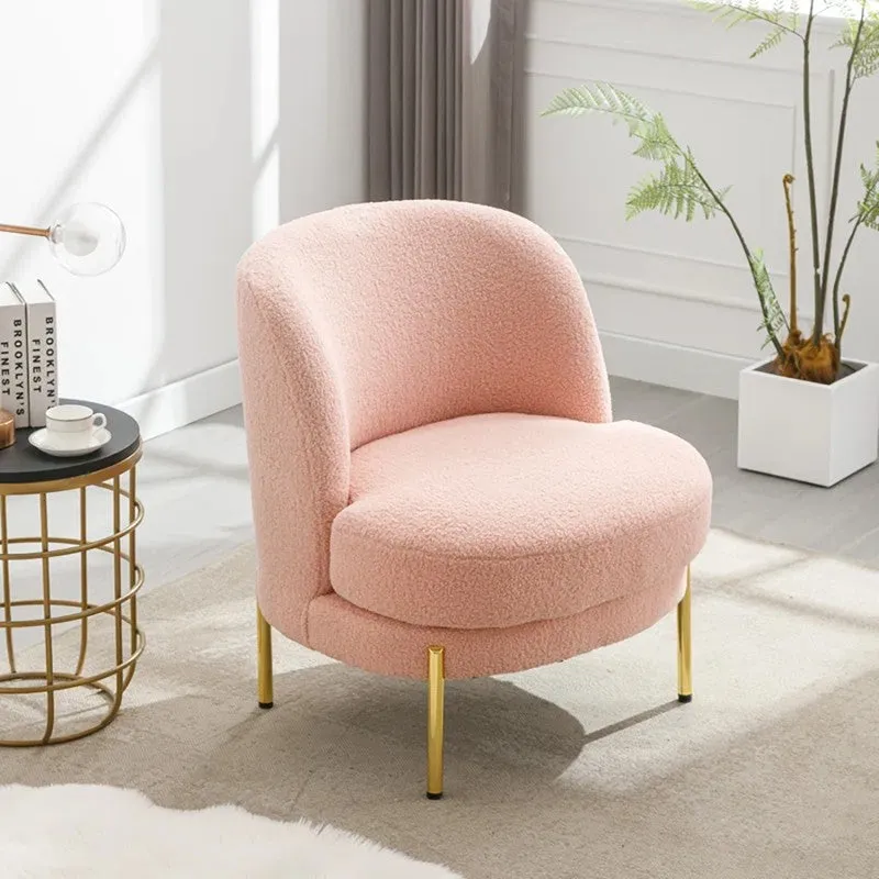 Calyra Neem Wood Accent Chair - Pink media 3