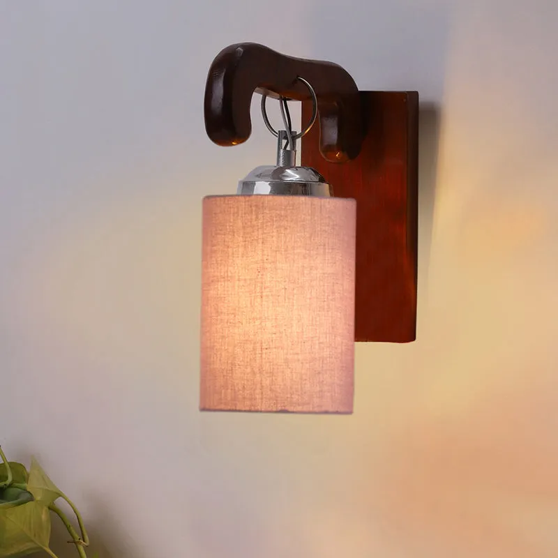Klarion Wooden Wall Lamp - Beige media 1