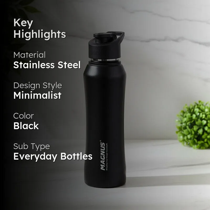 Fluxa Stainless Steel Water Bottle (Black) - 1000 mL media 2