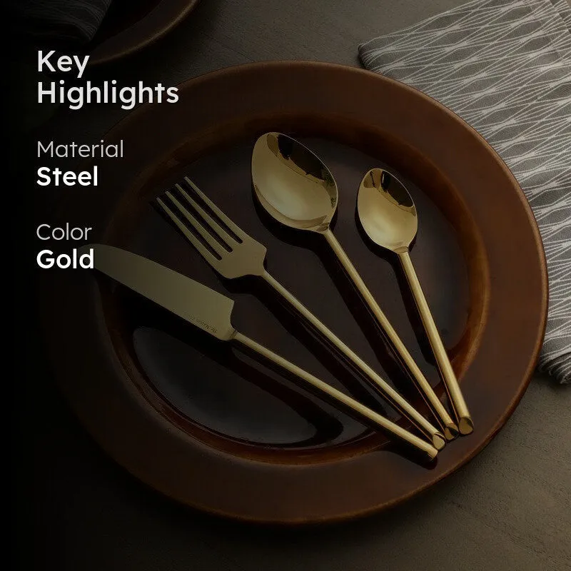 Sleek Cut Cutlery Set - Four Piece Set media 2