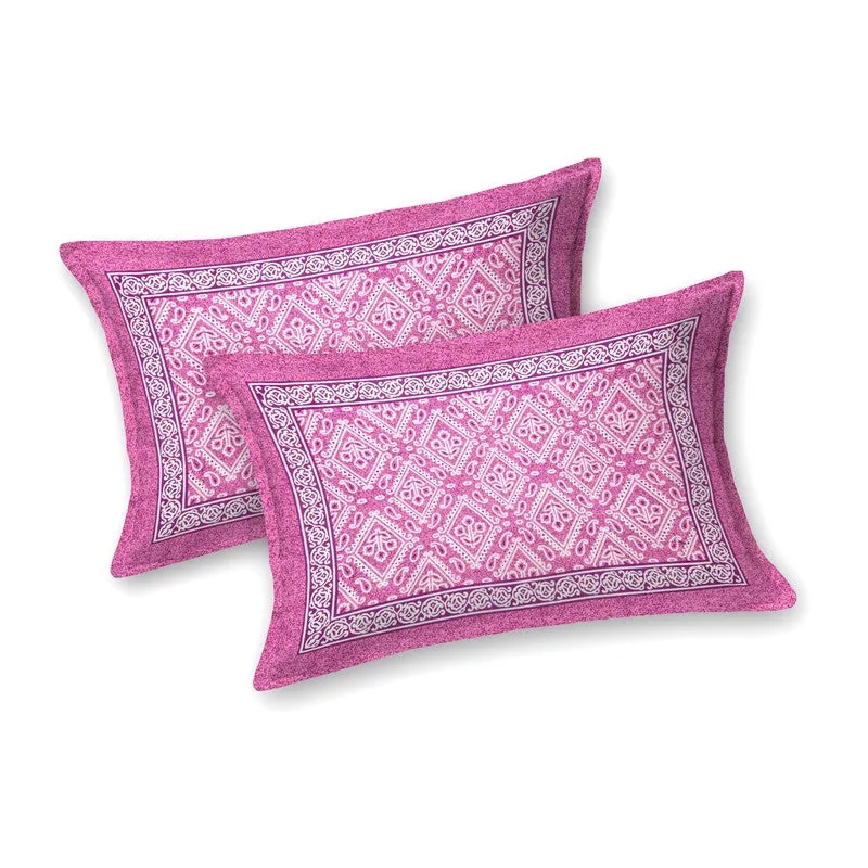 Geoo Cotton Bedsheet (Pink) - 240 TC media 4