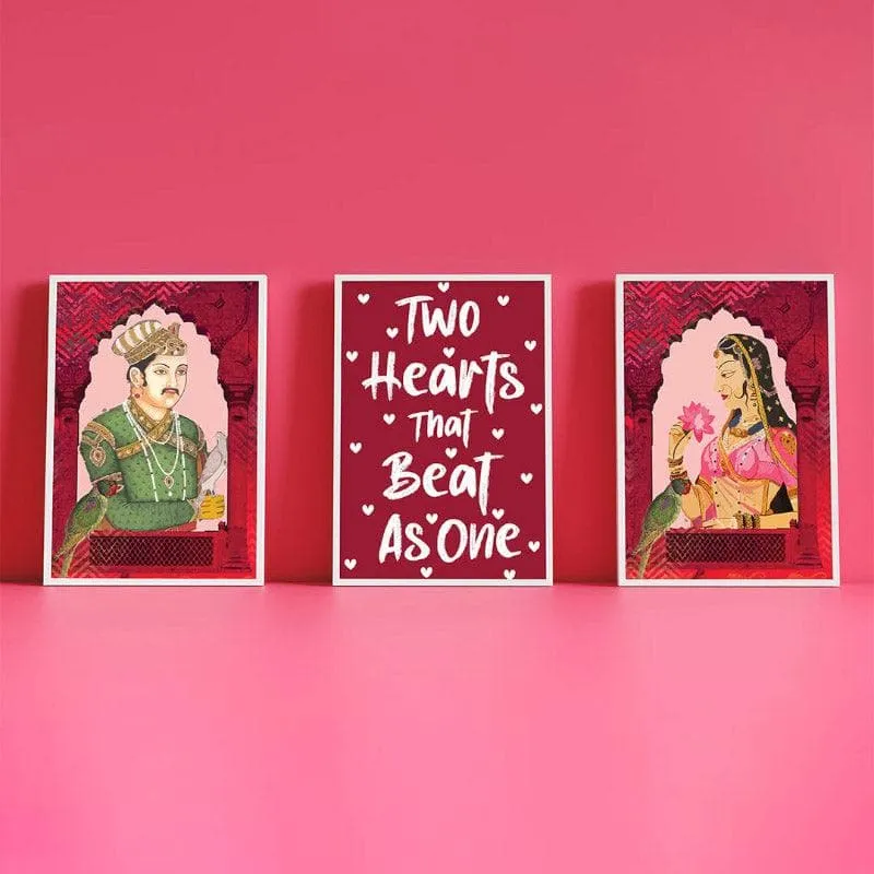 Prem Katha Paper Wall Art - Set Of Three media 1