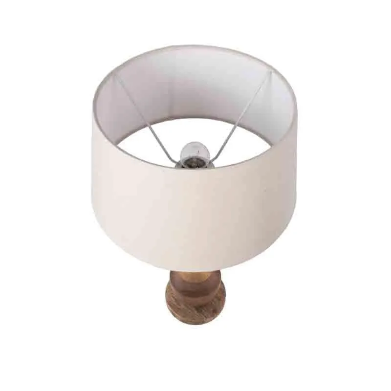 Romania Fabric Table Lamp - Brown,White media 5
