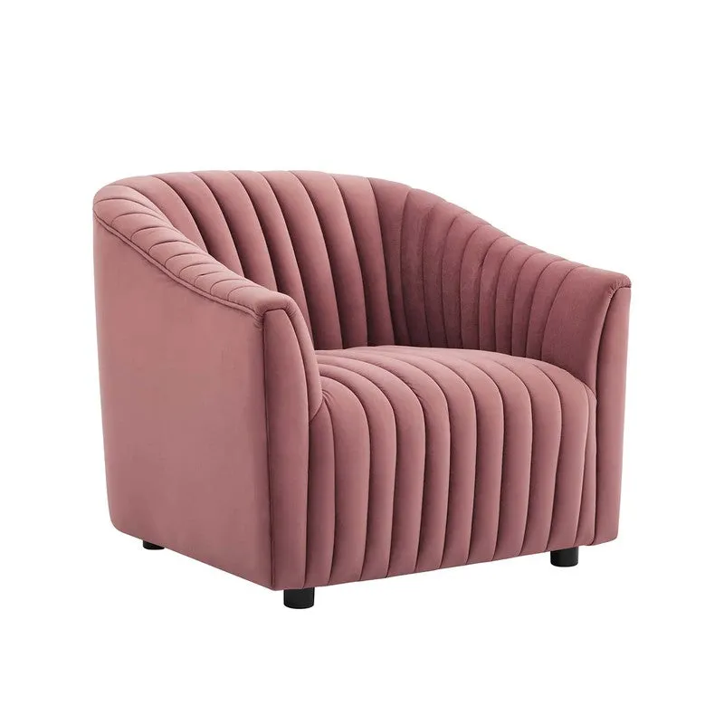 Urbanix Neem Wood Accent Chair - Pink media 3