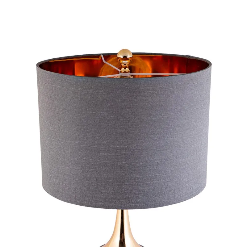 AarviDecor Norwood Designer Metal Table Lamp - Grey media 5