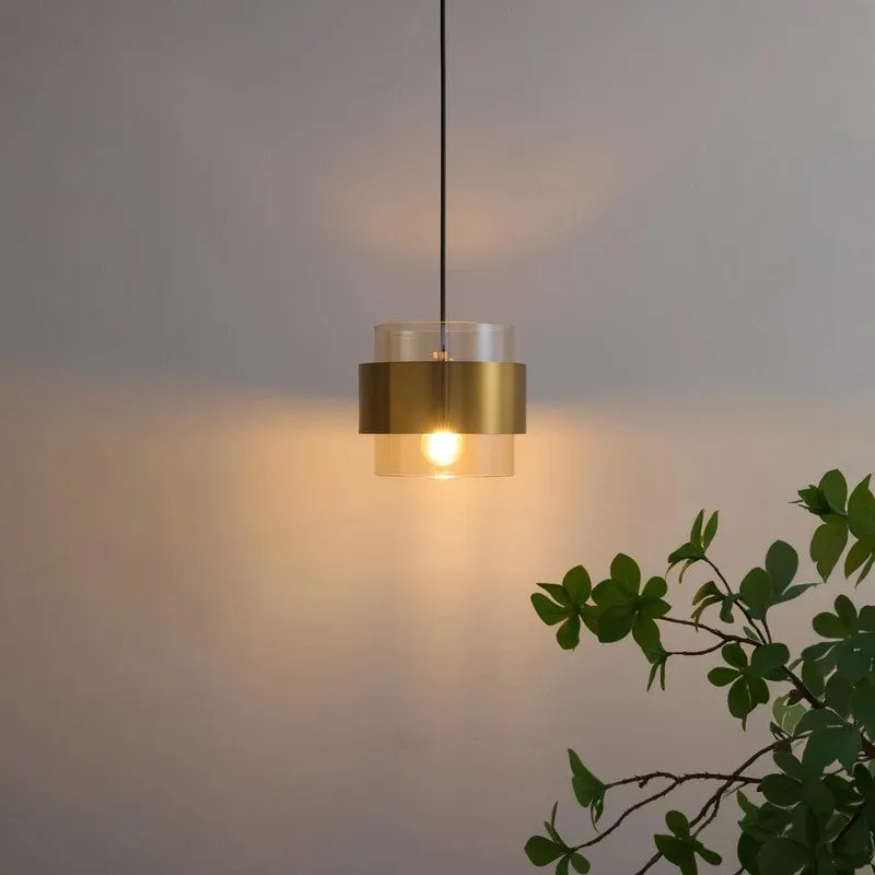 Golden Capsule Glass Ceiling Lamp media 1