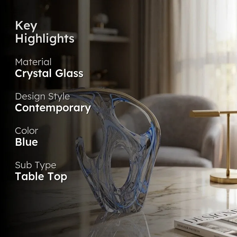 Lumicryst Aura Cryatal Glass Showpiece - Blue media 2
