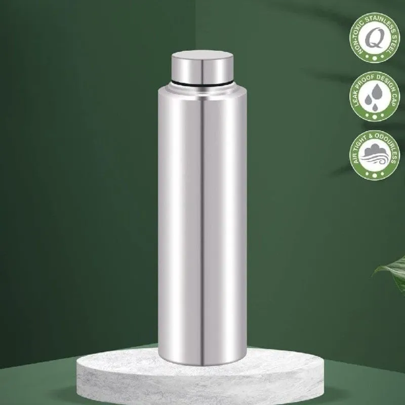 Sleek Silver Stainless Steel Bottle - 1000 mL media 4