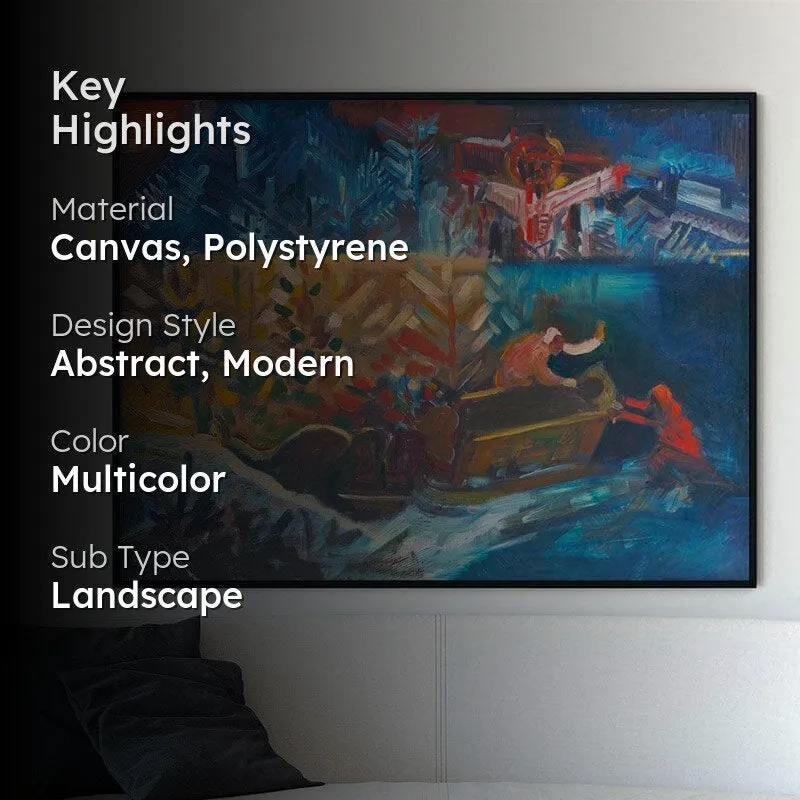 Carrying The Sick Canvas Wall Painting - Black Frame media 2