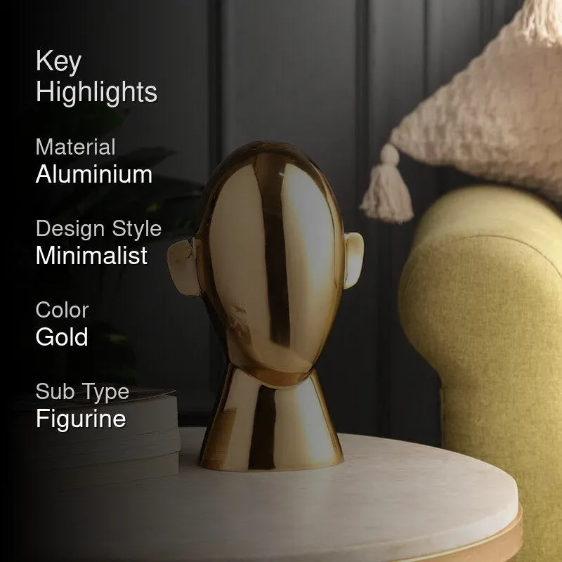 Faceless Head Showpiece - Gold media 2