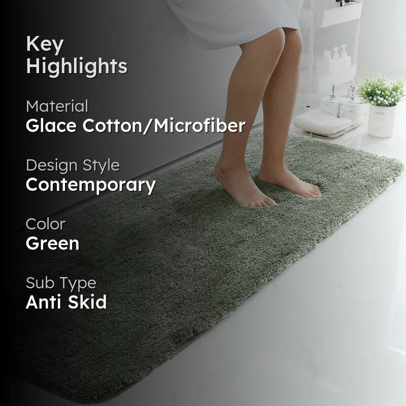 Vegas Luxe Micro Fiber Runner Rug - Soft Green media 2