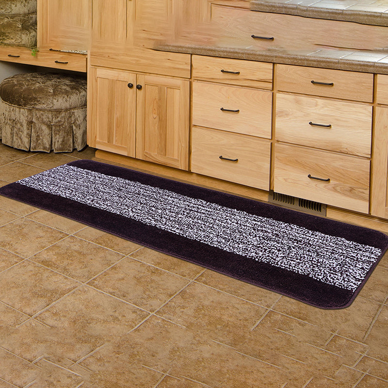 Marvis Anti Skid Micro Fiber Runner Rug - Black media 3