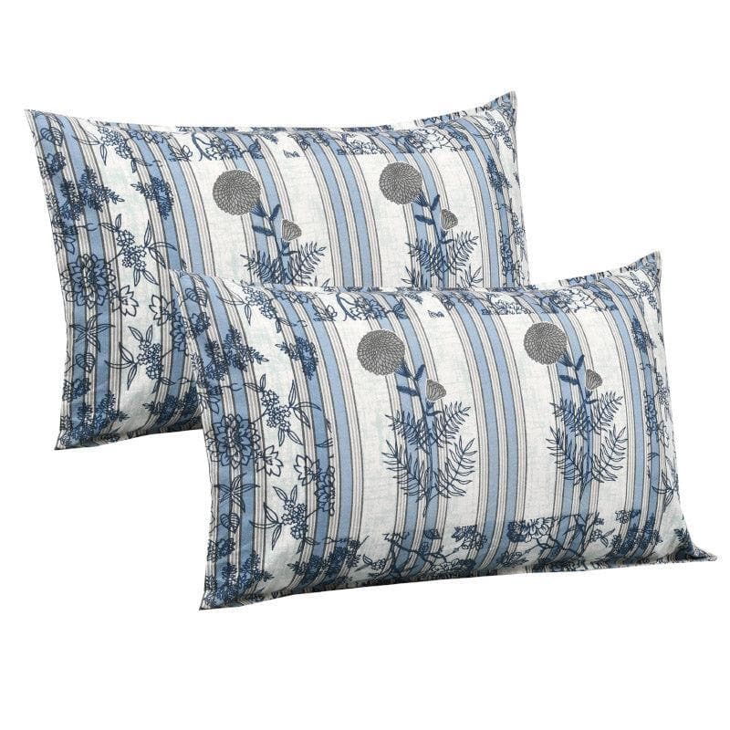 Jamesaari Printed Cotton Bedsheet (Blue) - 160 TC media 4