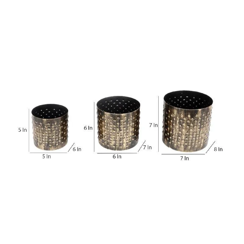 Silosa Hammered Planter - Set Of Three media 6