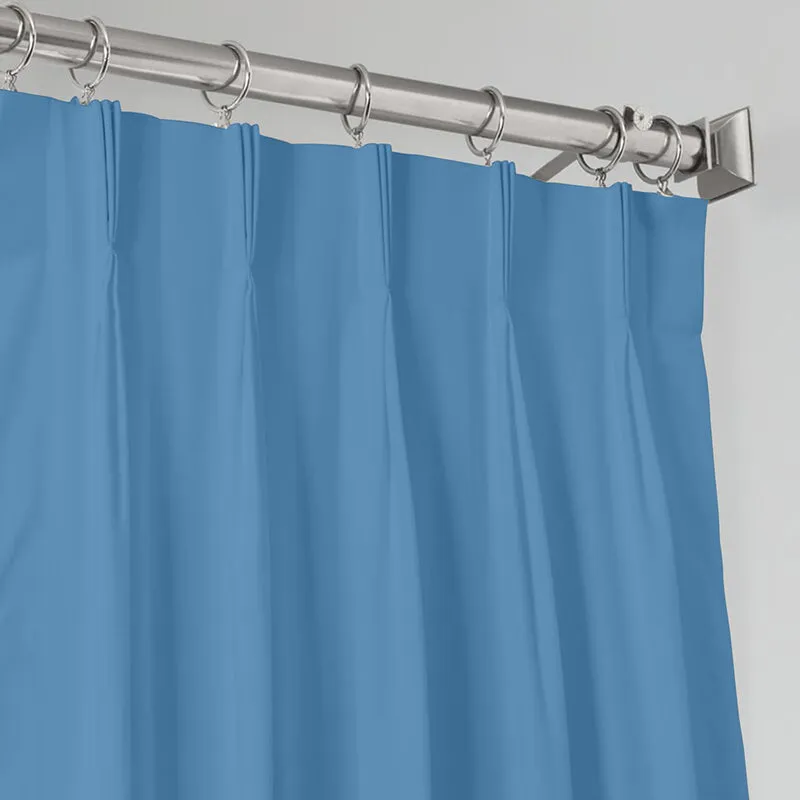 Noir Triple Pinch Pleat Blackout Curtain - Sky Blue media 4